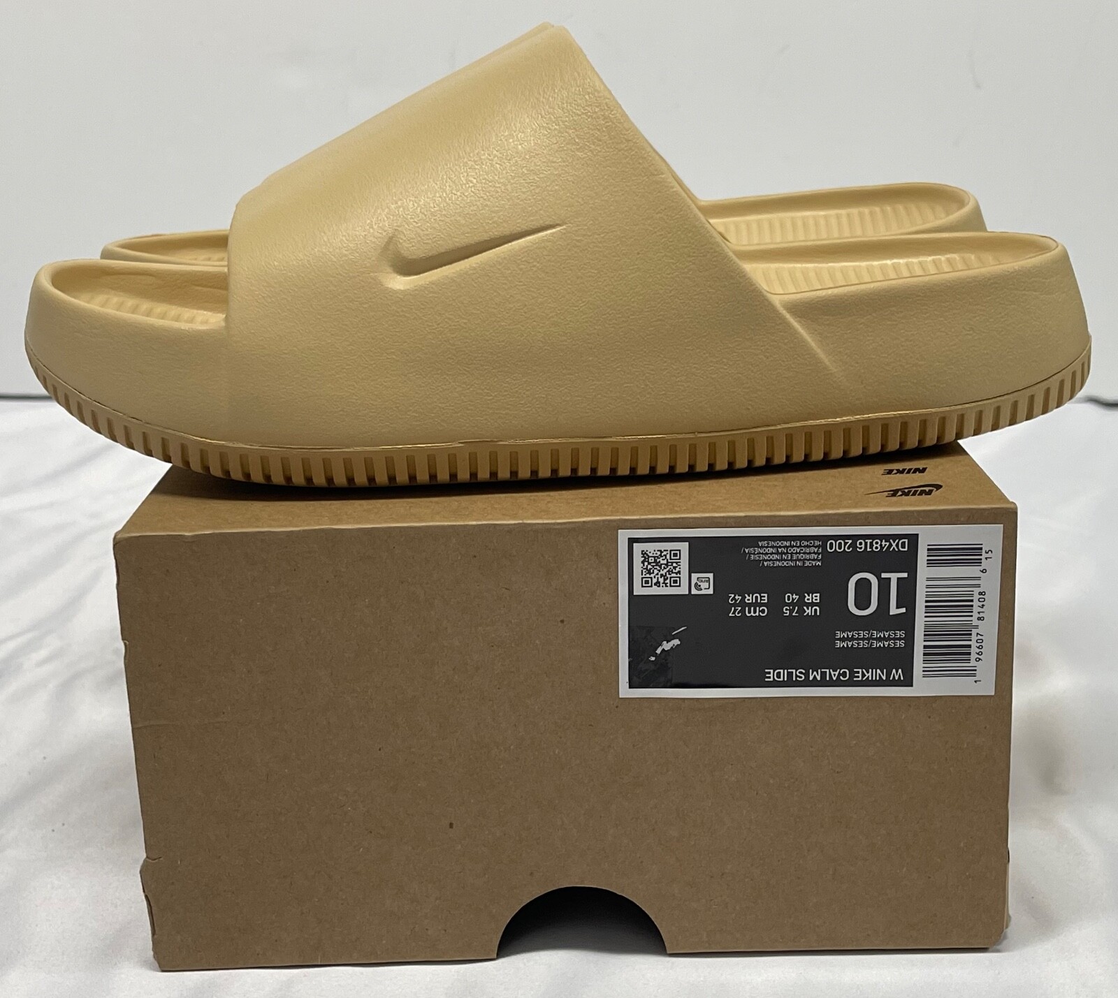 ★Nike★ Cam Slide W Sail DX4816100 Nike Wmns Calm Slide Sail Women Unisex Slip On Casual Sandal