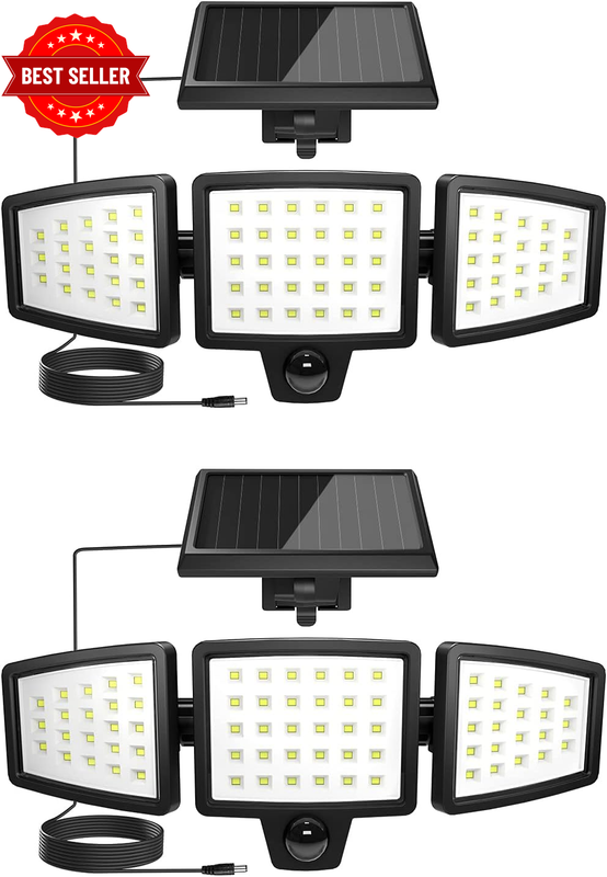 Solar Security Lights Outdoor Motion Sensor, 1200LM Solar Flood Lights with Sepa