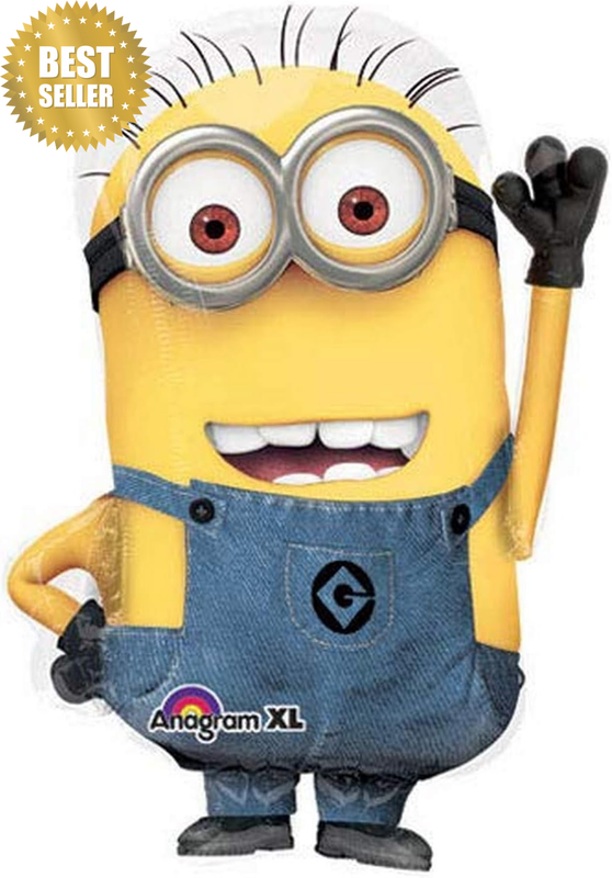 29954 Minion Shape Supershape Foil Balloon, 25", Multicolored
