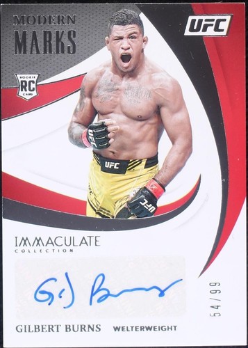 2021 Panini Immaculate Collection UFC - Gilbert Burns #MM-GBS