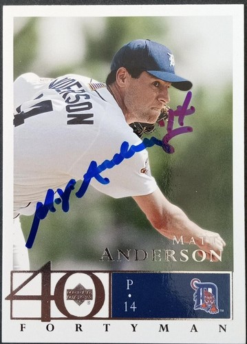 2003 Upper Deck 40 Man - Matt Anderson #254