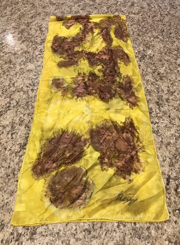 Gerry Yellow Rust Hand Dyed Silk Scarf