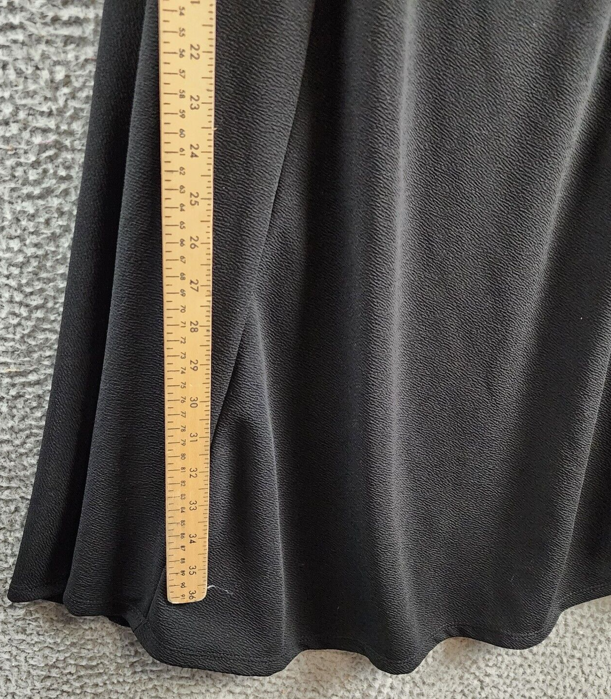24seven Comfort Apparel Plus Size Long Sleeve Flared Dress Women's 1X Black~ - Picture 8 of 13