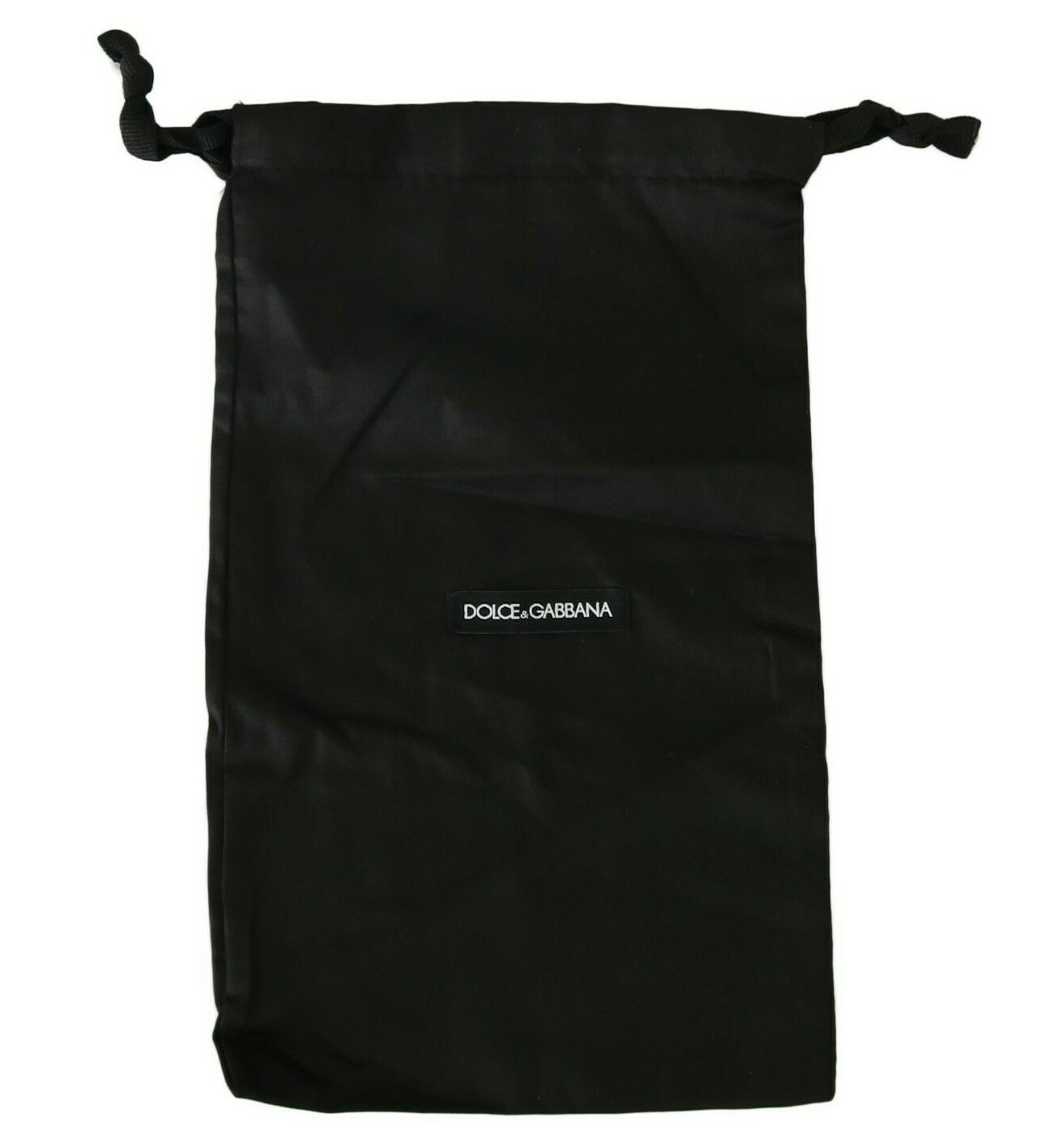 

DOLCE - GABBANA Сумка-пылесборник из хлопка, черная, на шнурке, средняя 33см x 20см, Черный