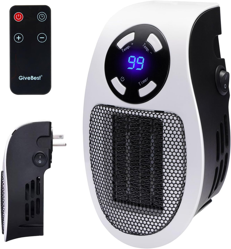 Wall Space Heater 350W&450W Remote Portable Electric Heater 
