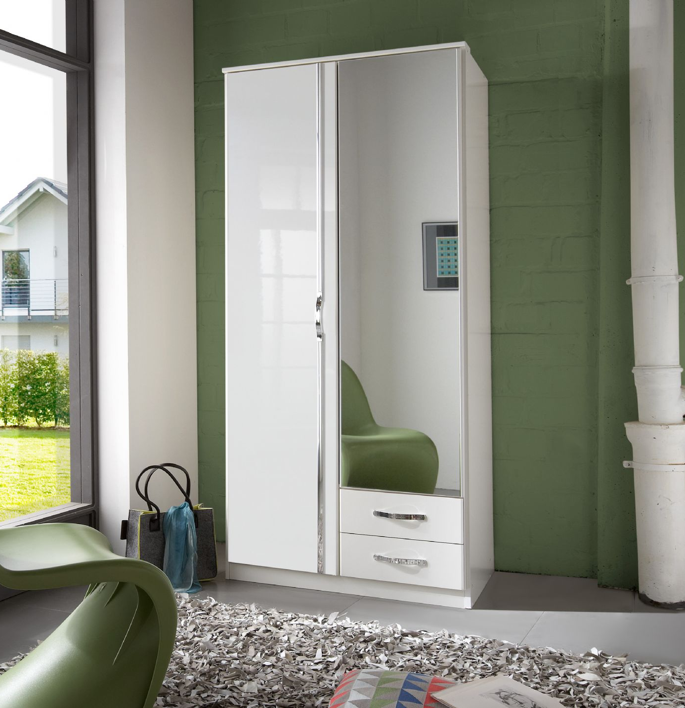 Arosa White Gloss Wardrobes Chest Of Drawers Bedside Table ...