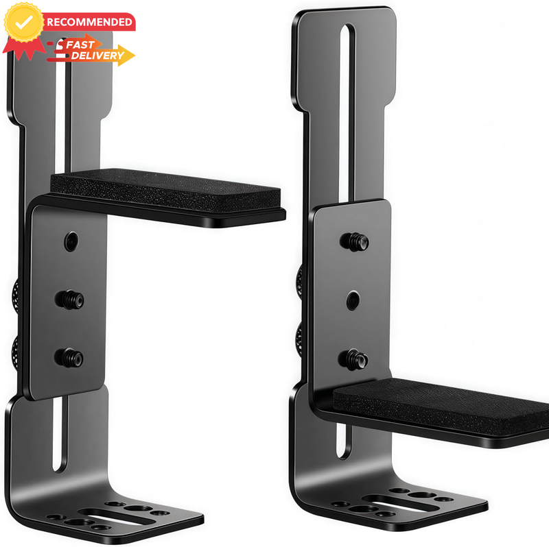 Adjustable GPU Support Bracket 2-Pack - Aluminum Graphics Card Sag Holder, Black