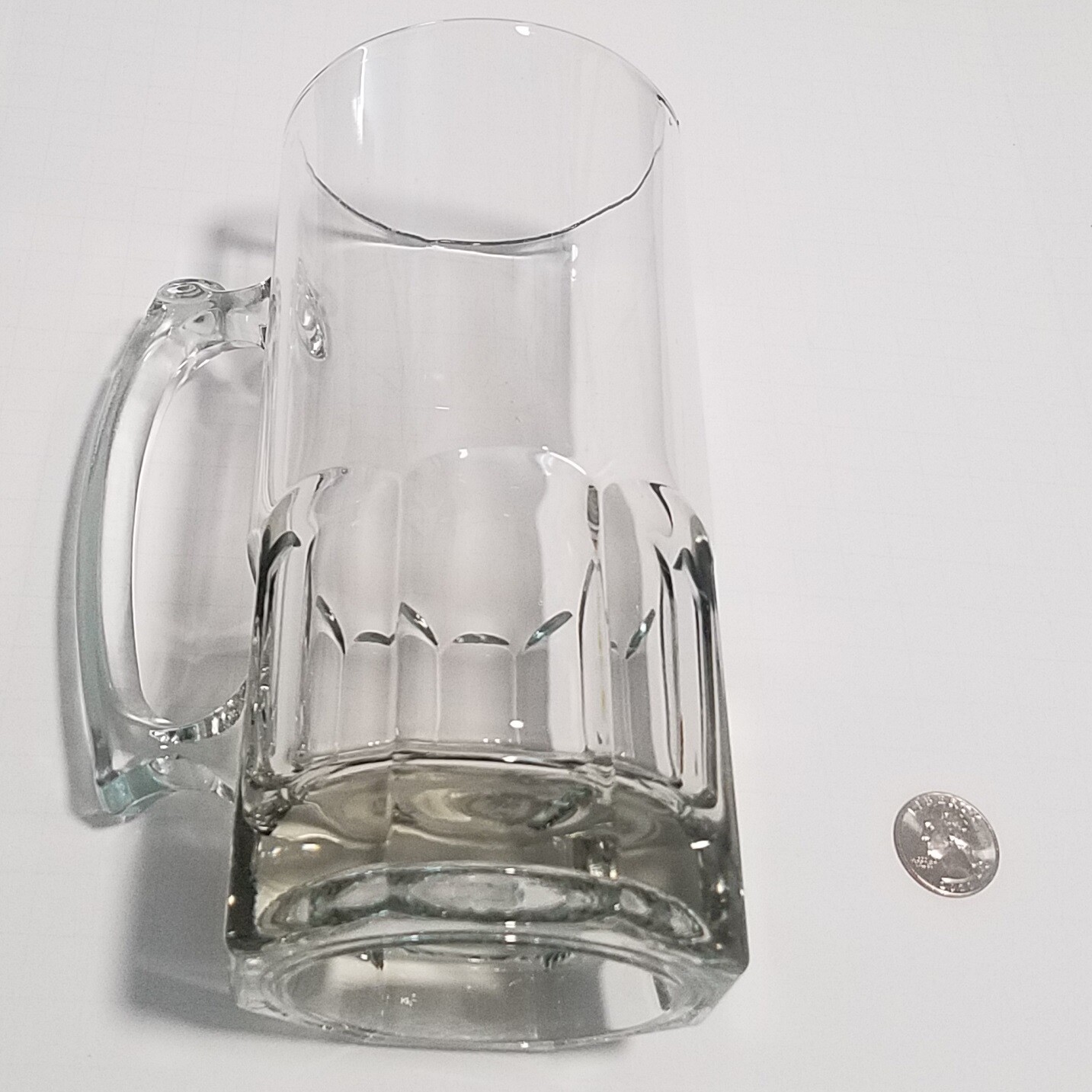 NEW Extra Large 34oz 1 Liter Glass Beer Mugs German Style Stein Cup