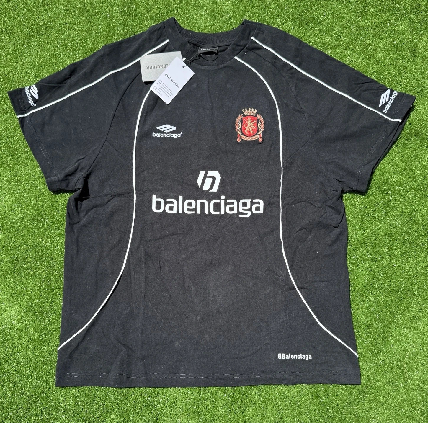 balenciaga paris soccer tシャツ Balenciaga Paris Soccer T-Shirt Oversized in Blue for Men | Lyst