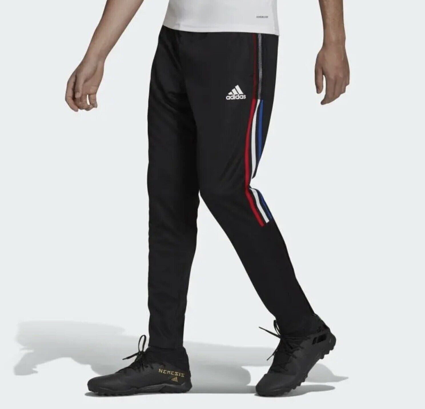 Adidas Tiro 23 Черные/синие/красные футбольные спортивные штаны HR7132 Мужские 2XL