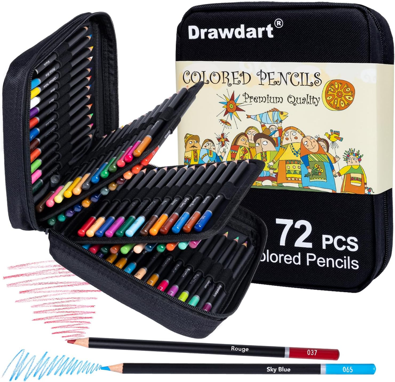 Set With Zipper Case Soft Core Drawing Ske