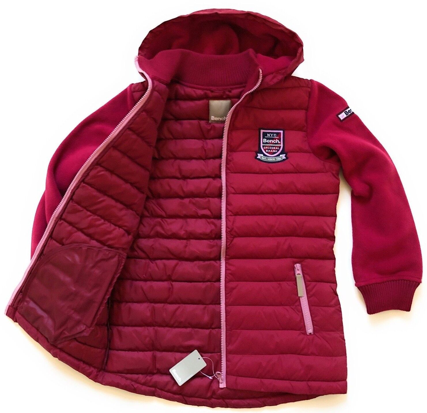 BENCH Jacke Steppjacke Übergangsjacke Herbst- Winterjacke Rot NEU Größe 152-182