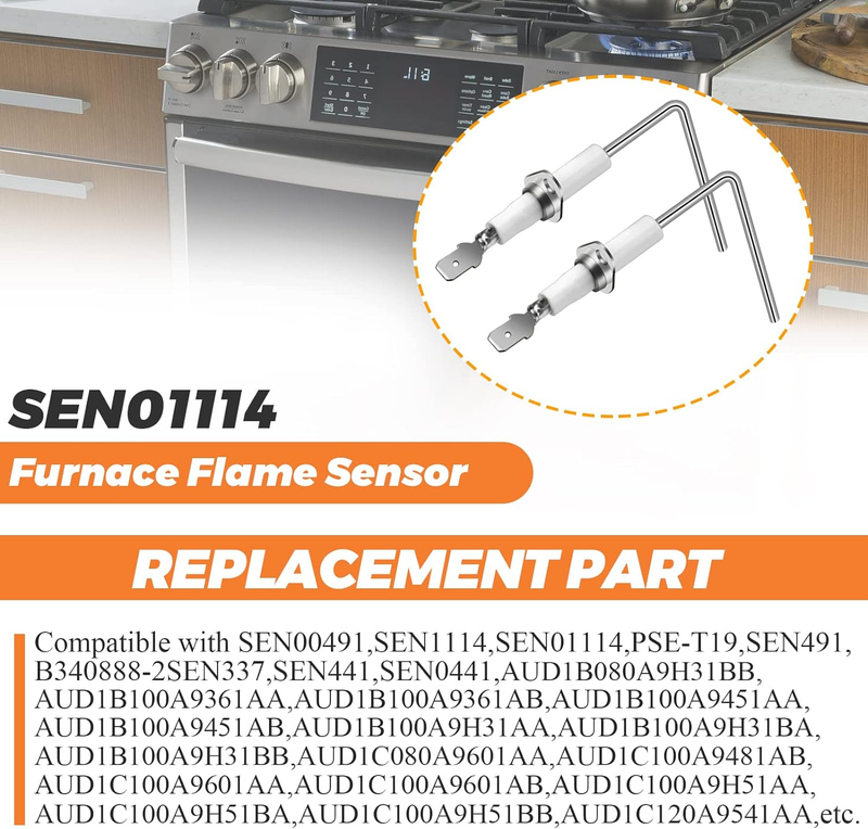 2 Pack SEN01114 SEN0491 Furnace Flame Sensor by  - Replacement for Trane XR80 XR