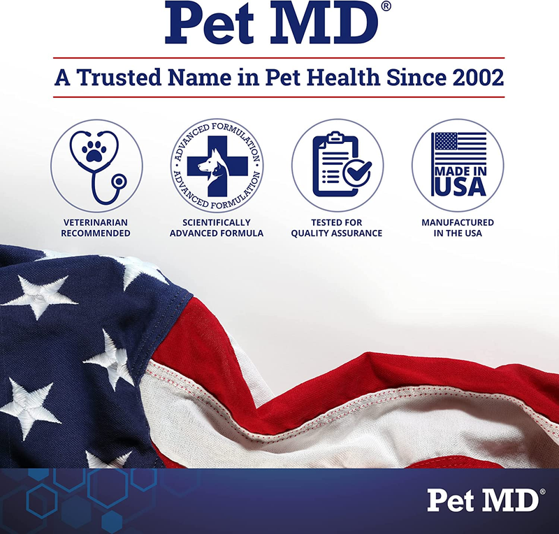 Pet MD - Benzoyl Peroxide Medicated Shampoo for Dogs and Cats - Effective for Sk