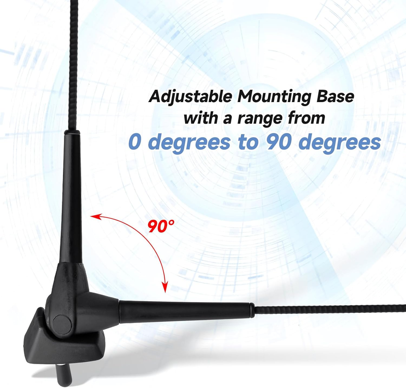 Waterproof Marine Boat Radio Antenna 18 Inch, AM/FM Stereo Antenna Mast Replacem