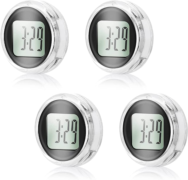 DDSKY Motorcycle Digital Clock, 4-Pack Universal Waterproof Stick-On Motorbike
