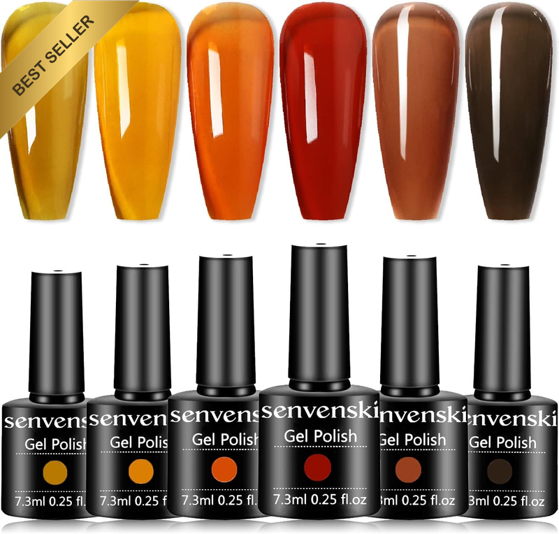 Jelly Gel Nail Polish Kit Tortoise Shell Sheer Colors Soak Off DIY