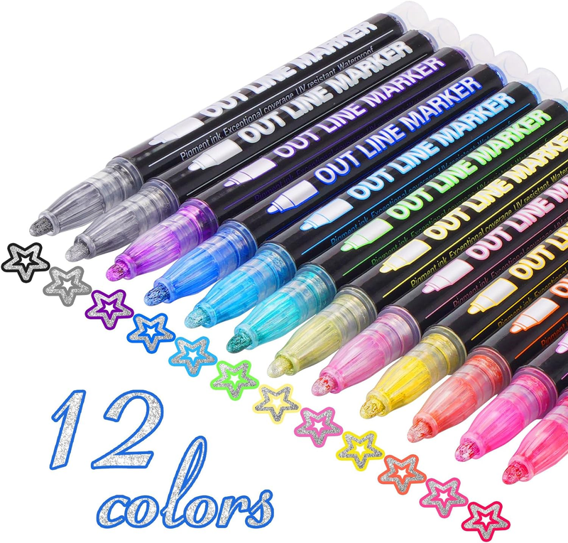 Double Line Doodle Dazzles Shimmer Markers DoodleDazzles Shimmer