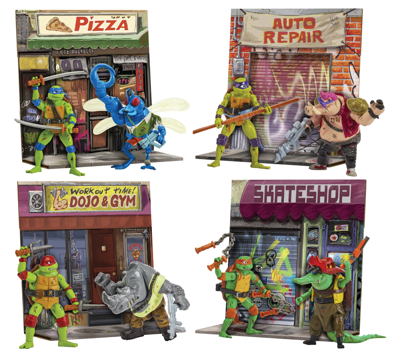 Playmates TMNT Mutant Mayhem Battle Packs Ninja Turtles vs Mutants - You Choose
