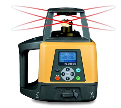 TOPCON RL-200 2S DUAL SLOPE GRADE LASER with LS100D RECEIVER and ALK. BATTERIES