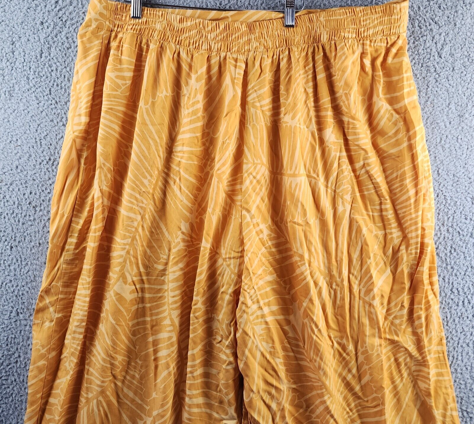 Nina Parker Trendy Plus Size Wide-Leg Pants Women's 4X Golden Palm Elastic Waist - Picture 13 of 13