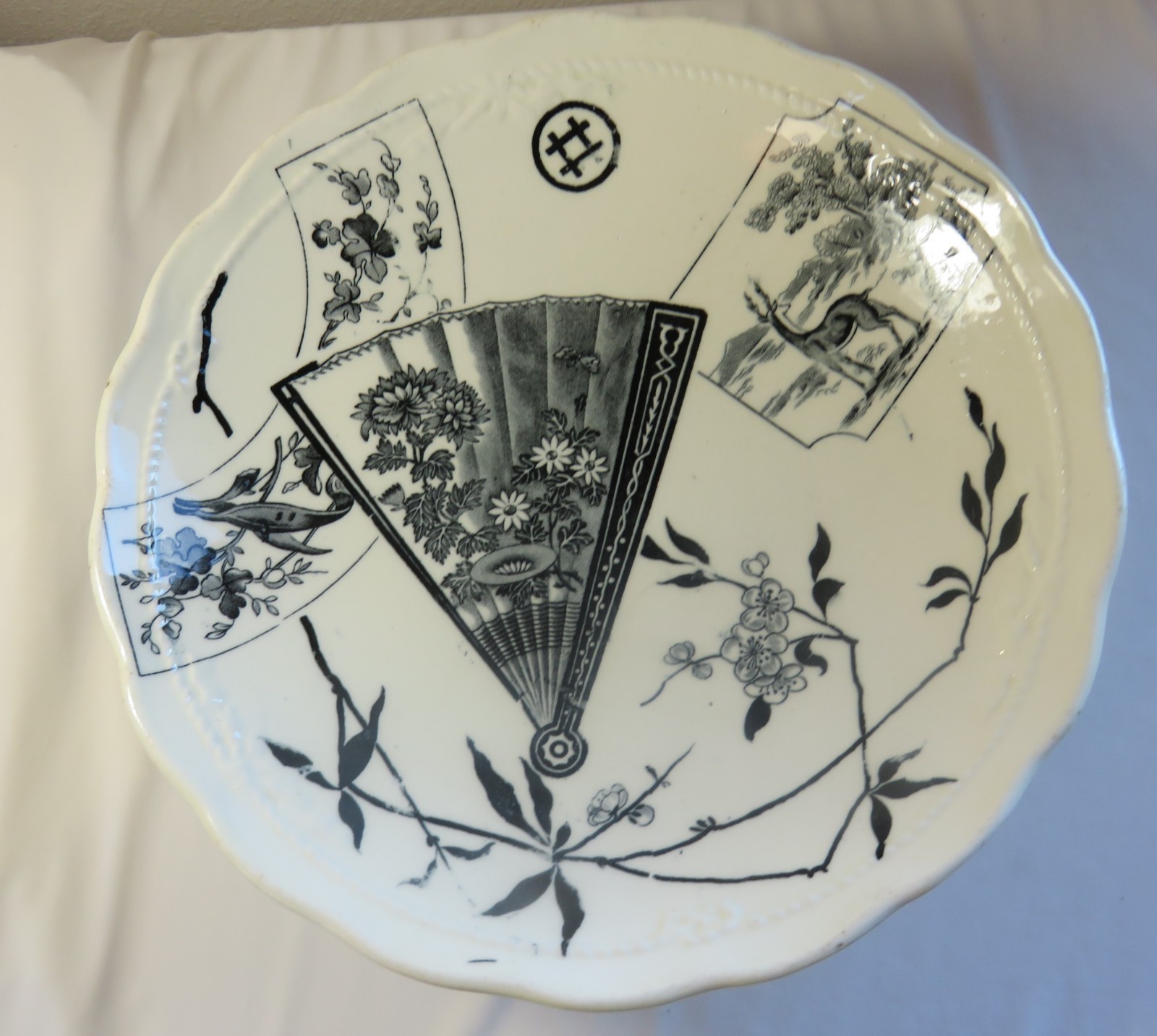 Antique Miako Tazza Cake Stand Miako Patterns by Powell Bishop & Stonier