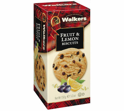 WALKERS KEKSE FRUIT & LEMON BISCUITS 150g