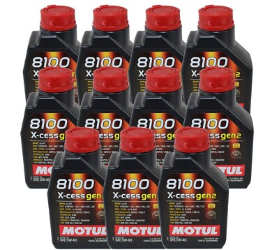 Motul 11L 8100 X-cess gen2 SAE 5W-40 100% Synthetic Engine Motor Oil 11 x 1L