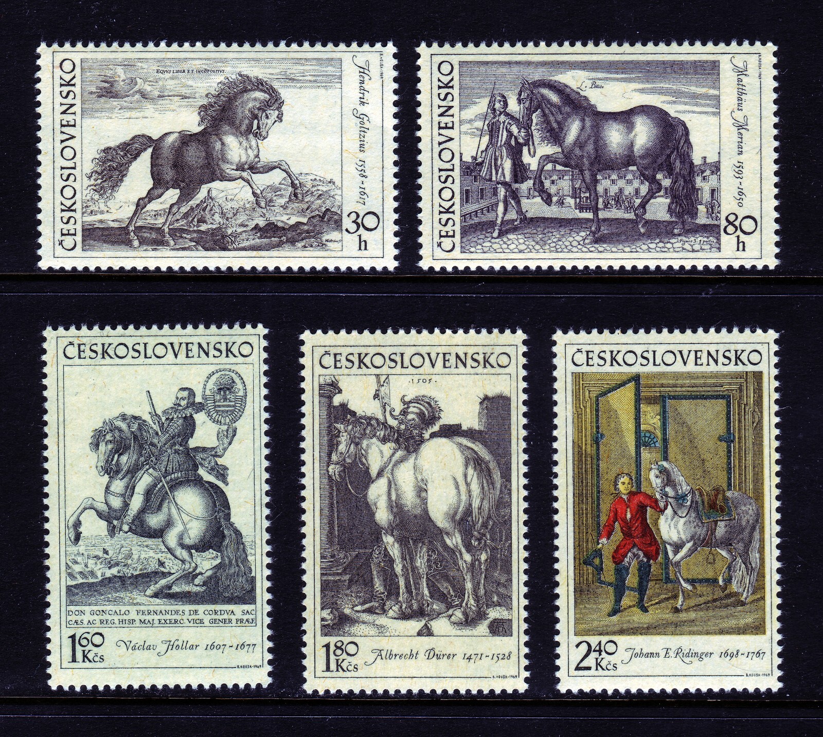no。064 czech × czech Czechoslovakia 647: 40h Postwoman, CTO, F-VF | Europe