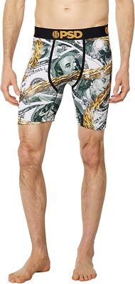 

PSD Мужские трусы-боксеры с принтом денег, Зеленый, Boxer Brief