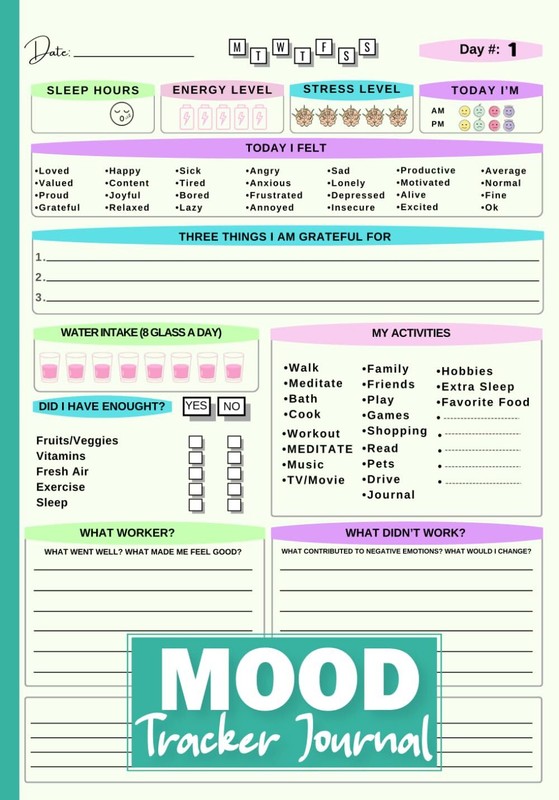 Mood Tracker Journal: 3-Month Wellness Diary with Guided Prompts to