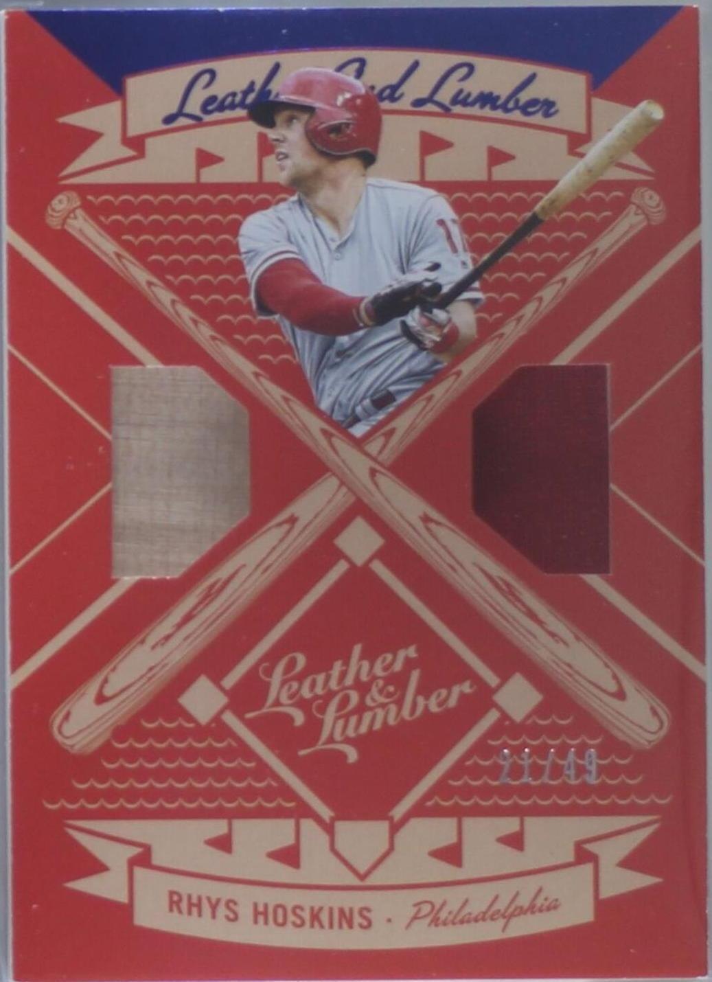 2019 Panini Leather & Lumber - Rhys Hoskins #LLD-RY