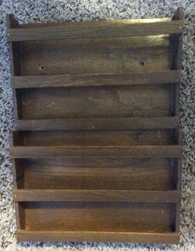 PRIMITIVE WOODEN WALL MOUNT BILL LETTER 2-TIER FILE ORGANIZER  HAND MADE