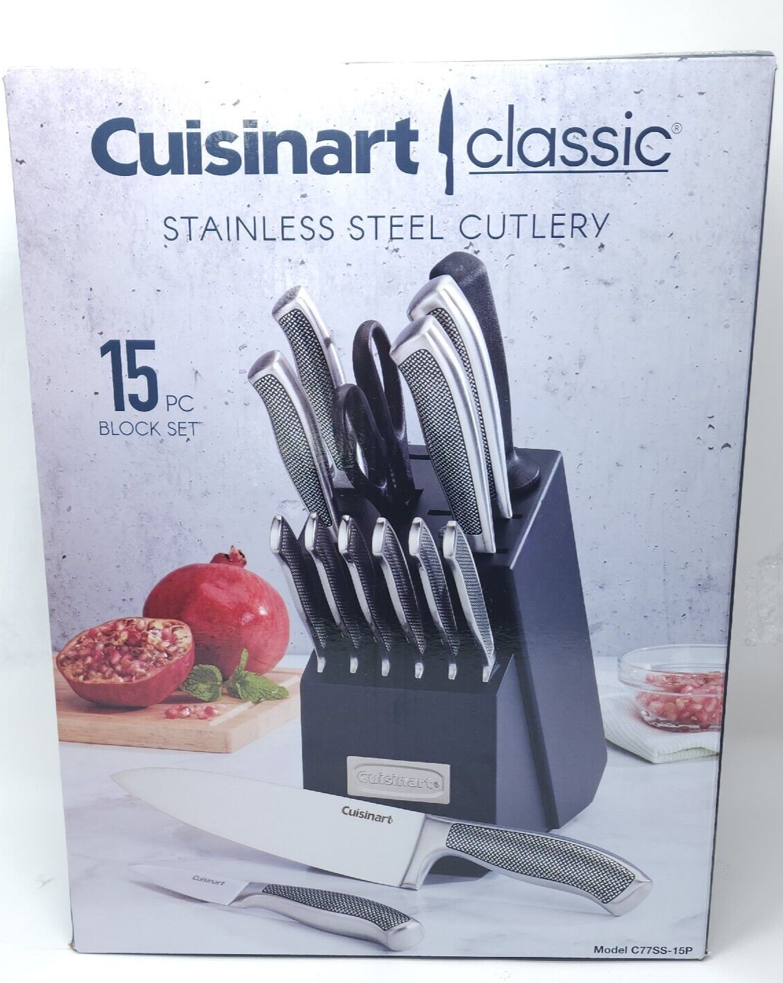 Cuisinart Graphix Classic Stainless Steel 15-Pc. Cutlery Set, Kitchen Knives