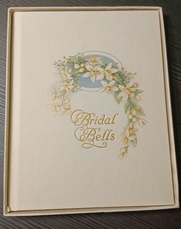 BRIDAL BELLS WEDDING & GUEST BOOK White Gibson Norwalk 1950