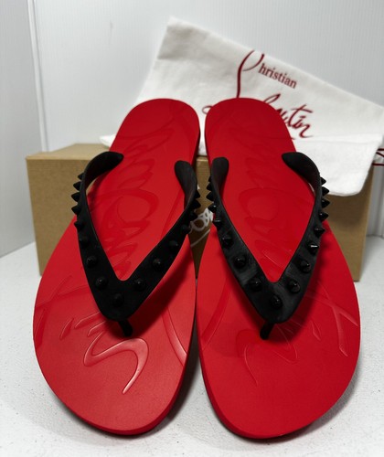 ルブタン 38.5 Super Loubi Flip - Flip-flops - Rubber - Black - Women