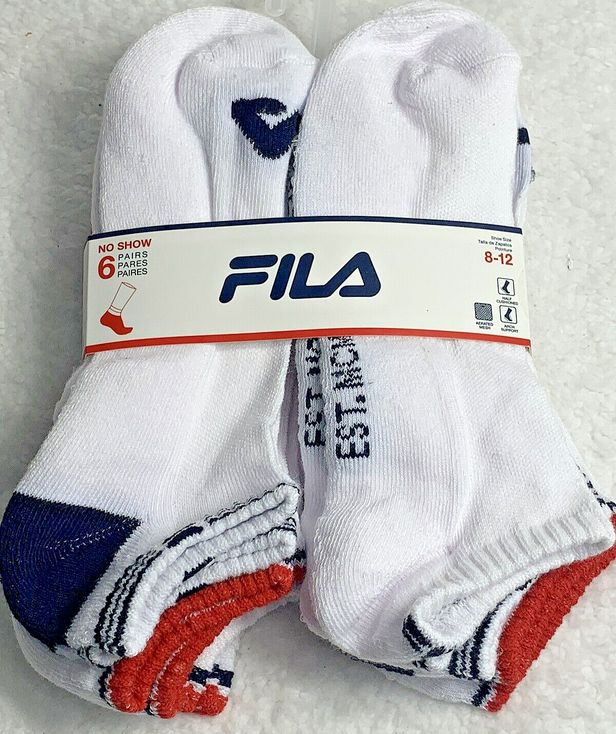 Size 8-12 White 6-pair