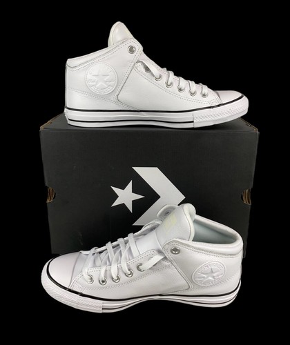 НОВЫЕ мужские туфли Converse Chuck Taylor High Street Hi из белой кожи, размер 9 155277C