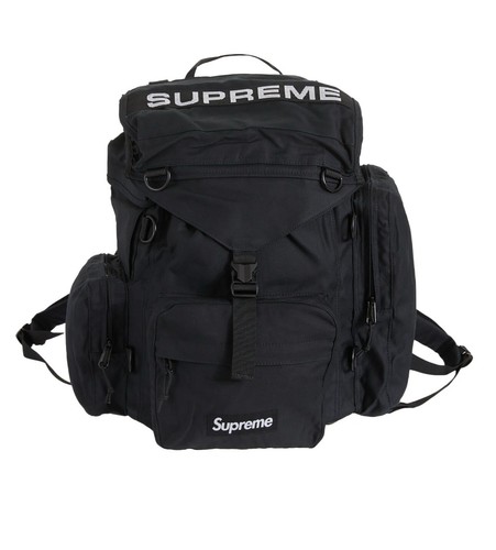 [週末セール】Supreme 18SS Backpack Cordura Box Supreme Cordura SS18 Ripstop Nylon Backpack Black - 100