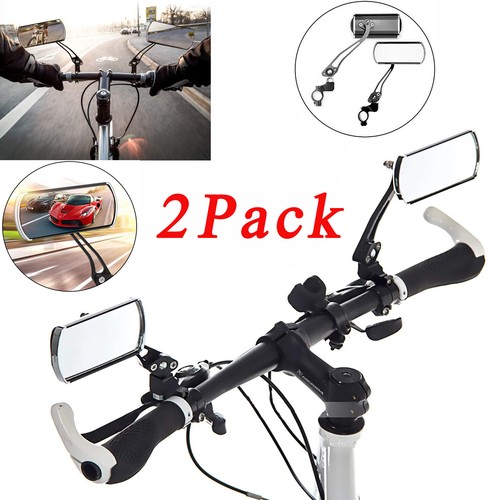 1 Pair Bike Rearview Mirrors for Handlebar 360° Rotate Mountain Bike Accessories