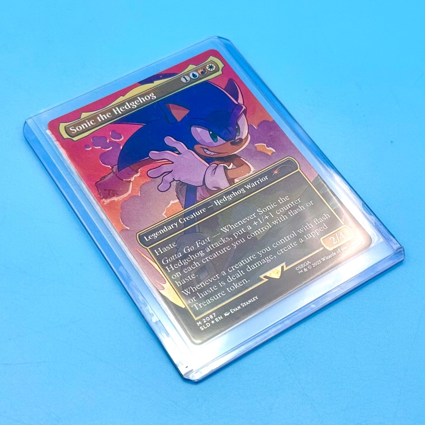 Magic the Gathering Sonic the Hedgehog Rainbow Foil Secret