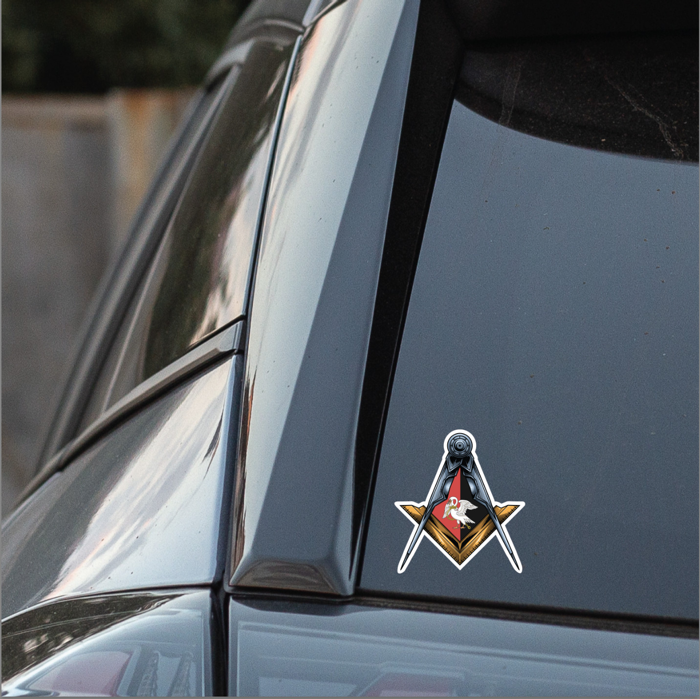 Buckinghamshire Masonic Square & Compass Union Vinyl Sticker - Picture 3 of 10