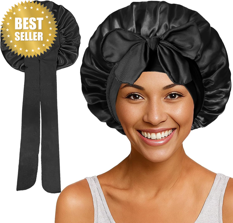 Silk Bonnet for Sleeping Women Satin Bonnet Night Sleep Cap Wrap for Curly Hair