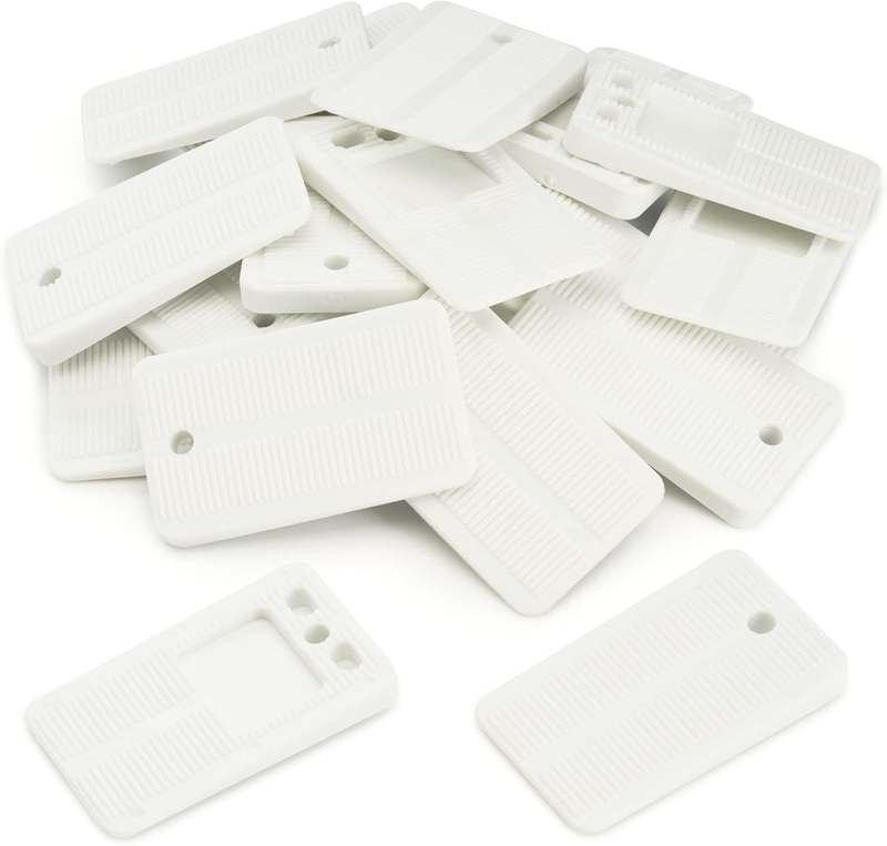 Shims for Leveling 20-Pack White Furniture Stabilizers Toilet Wedges