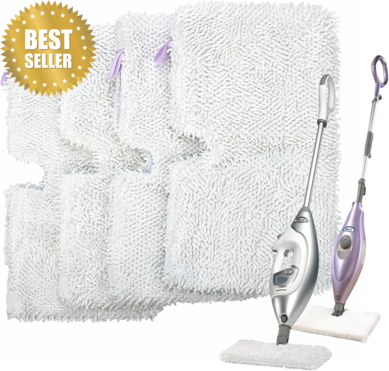 Flammi 4 Pack Microfiber Steam Mop Cleaning Pads Compatible for Shark Steam Pock
