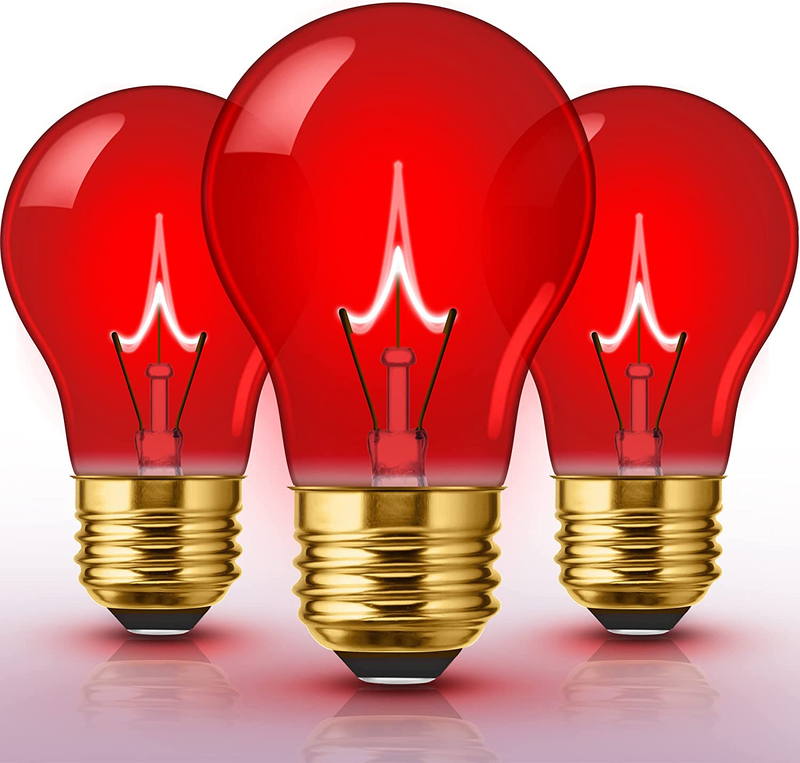 , A15 Red Light Bulb, Red Light Bulbs For Sleep, E26 Porch L