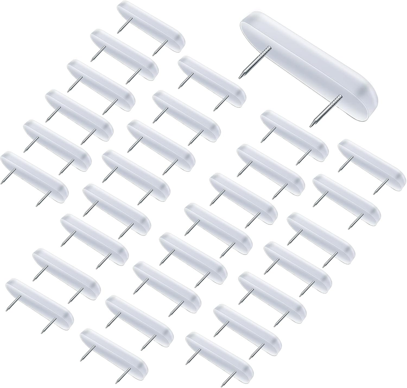 30-Piece Bed Skirt Pins or Holders - Plastic Head Double Bed Skirt Holding Pins