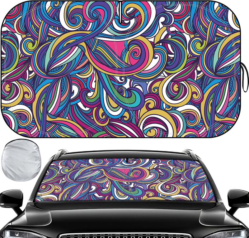 Protector solar parabrisas coche plegable poliester bloquea calor sedanes 57x31