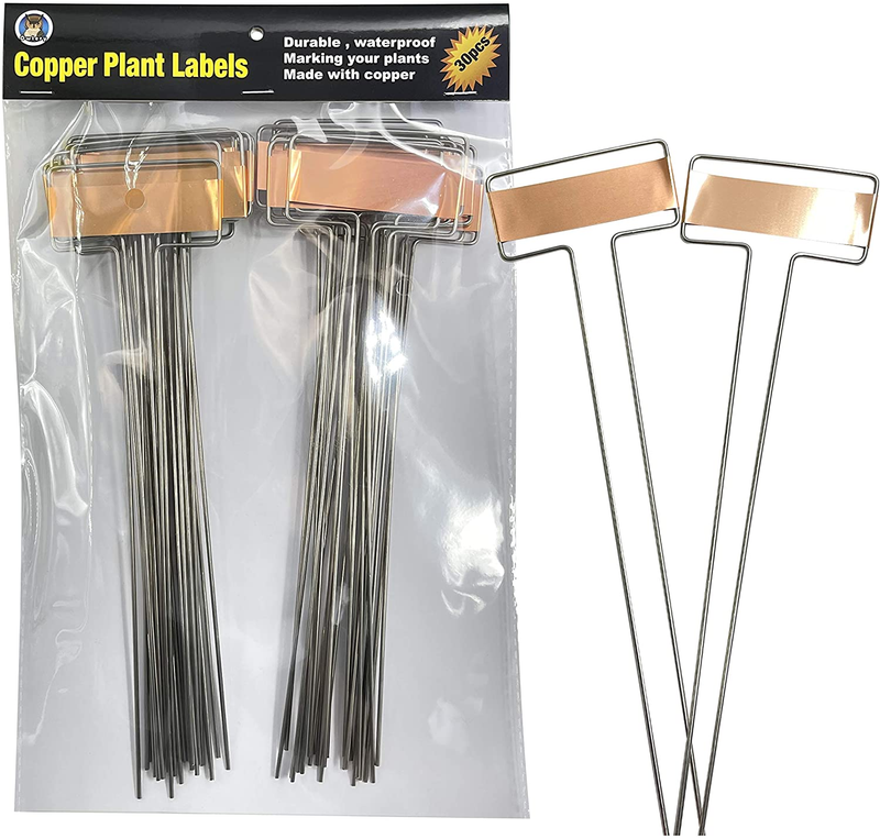 Copper Plate Plant Labels Garden Stake Tags Reusable Planting Gardening Markers