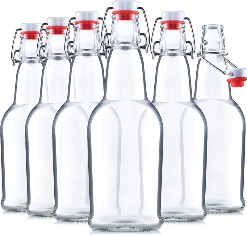 With Flip-top Airtight Lid, For Carbonated Drinks - 6 Pack